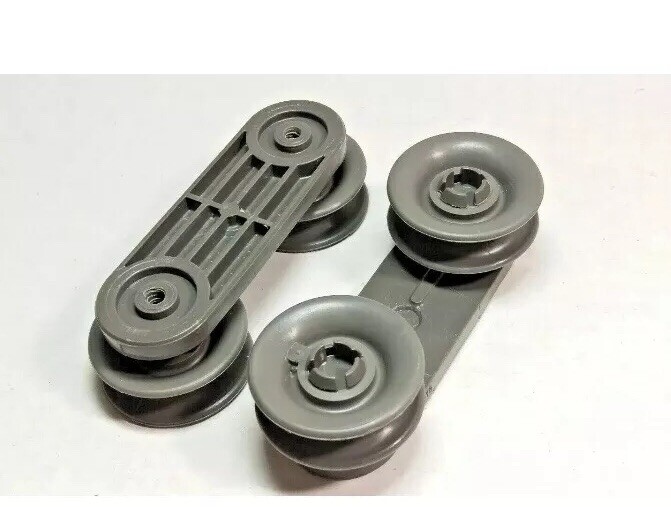 OEM Whirlpool KitchenAid Dishwasher Dishrack Track Roller Set W10078083