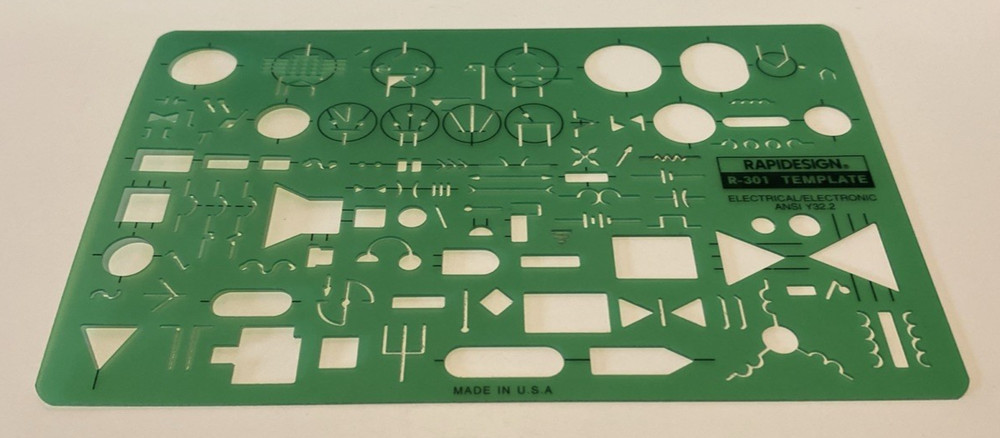 Rapidesign Electrical/Electronics Symbol Templates Set, 3 Templates (R300)