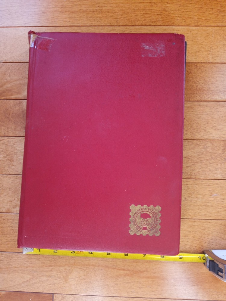 Red Stamp album Stock book Vintage
