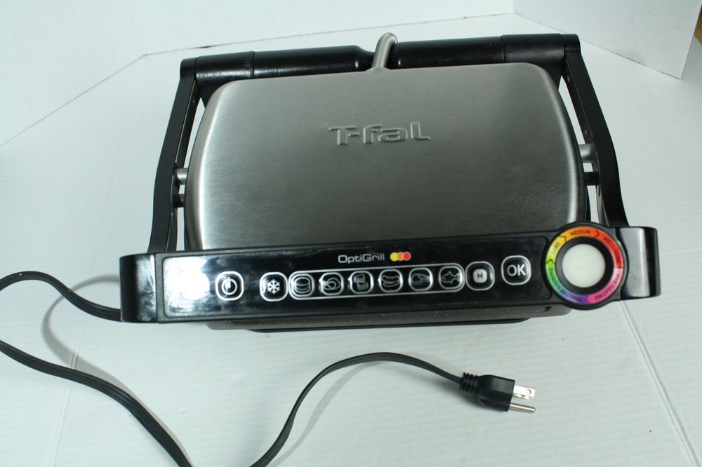 T-Fal OptiGrill 8356s1 Meat Grill Automatic Sensor Panini no drip tray!