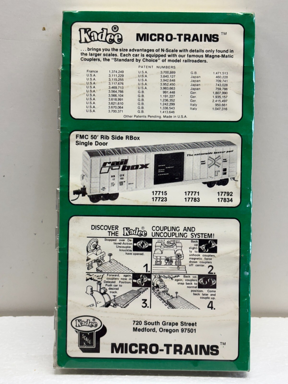 N Scale Kadee Micro Trains MTL 25012 Railbox 6-Pack