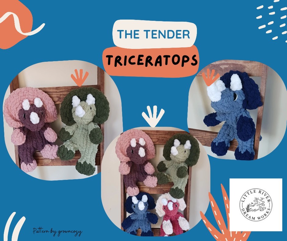 Triceratops Handknit Snuggler