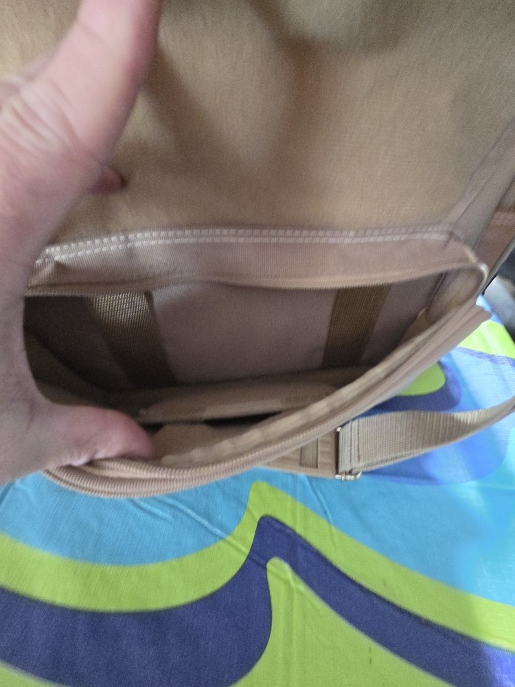 VTG MacGregor Padded Canvas Camera Bag Case - Tan Shoulder Strap Adj Compartment