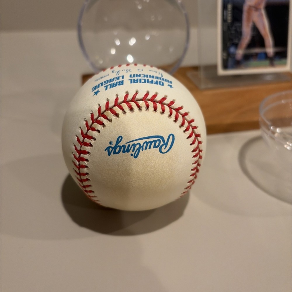 Darin Erstad Signed Autographed Baseball MLB with Upper Deck Card