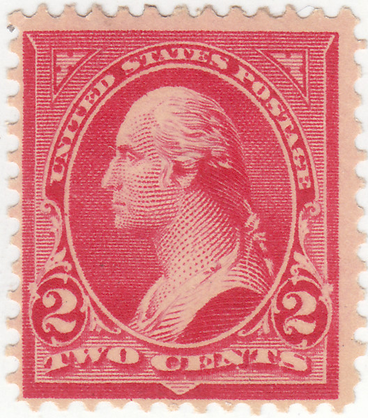 Scott # 267 - 2c Carmine - Washington, Type III - Mint Hinged
