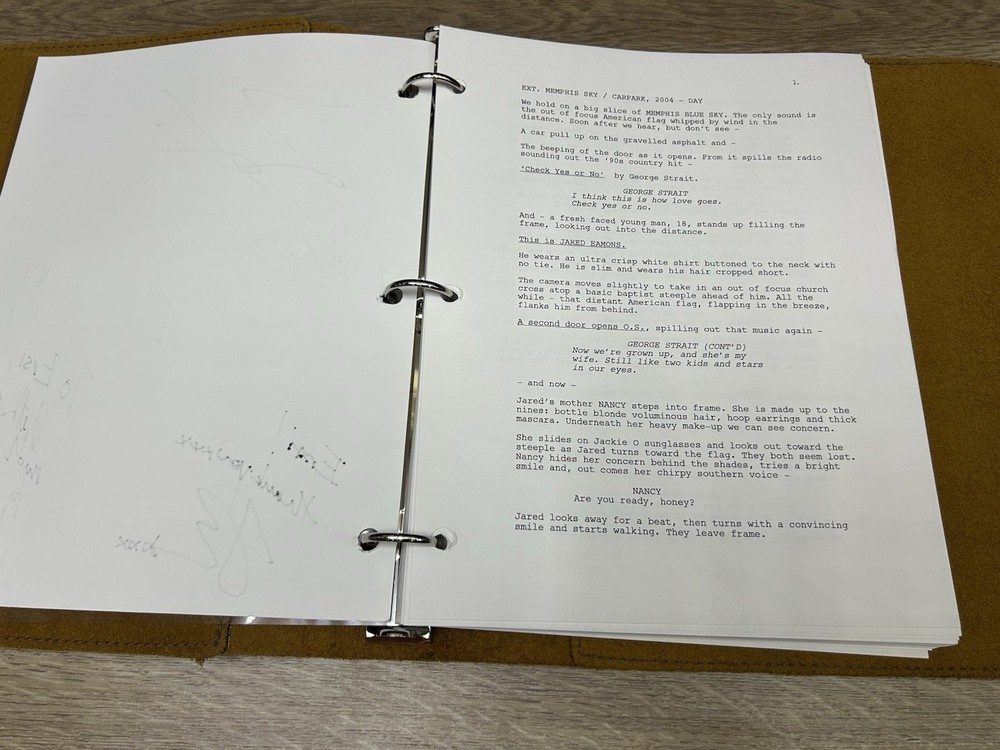 SIGNED AUTOGRAPHED Boy Erased Leather Bound Movie Script Screenplay