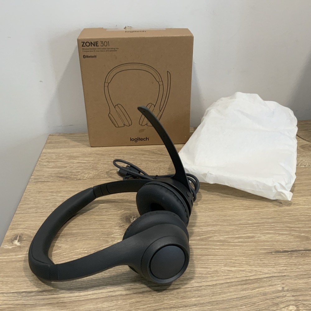 Logitech Zone 301 Wireless Bluetooth Headset w/ Noise-Canceling Mic - Graphite