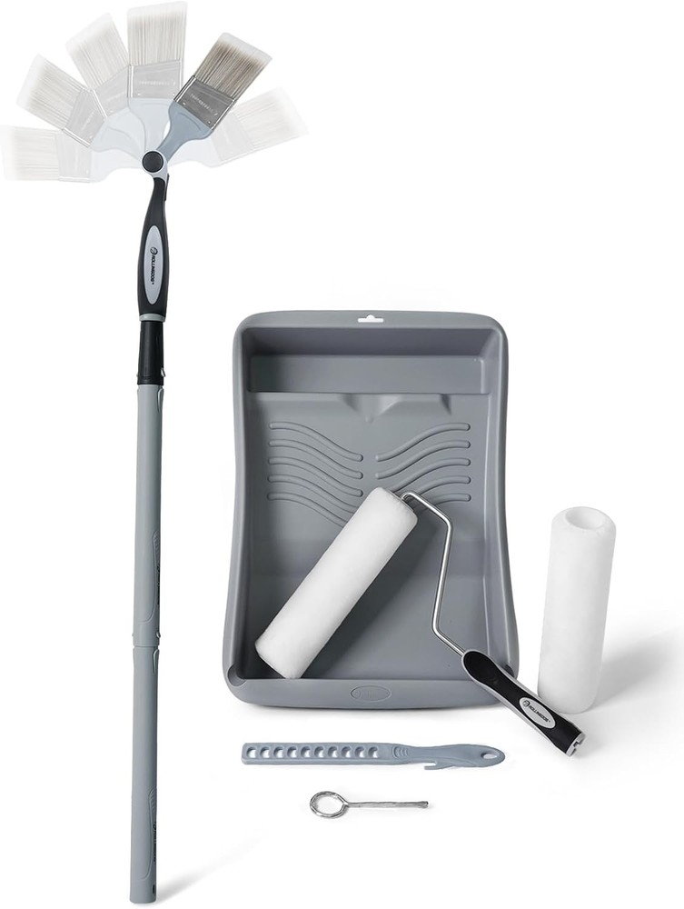 ROLLINGDOG 10 PC Paint Roller Kit-9 Inch Paint Rollers with Tray, Extendable Pai