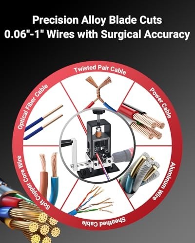 Manual Wire Stripper Machine - 0.06-1" Cable Stripping Tool, Drill Powered, Repl