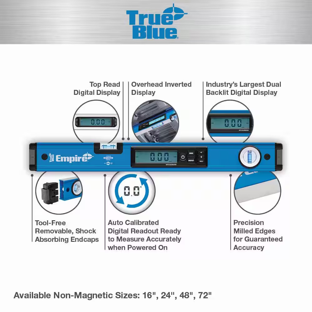 24 In. True Blue Digital Box Level with Case