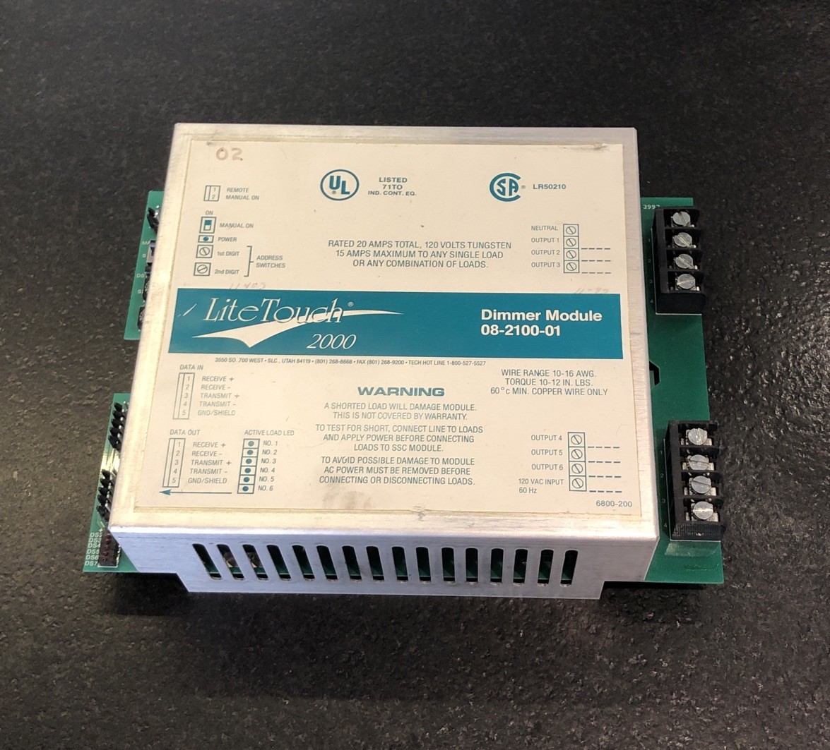 Litetouch Dimmer Module 08-2100-01 Removed From A Working System