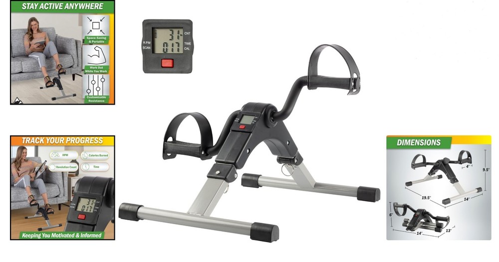 Mini Foldable Exercise Bike with Electronic Display – Ideal for Physical Therapy