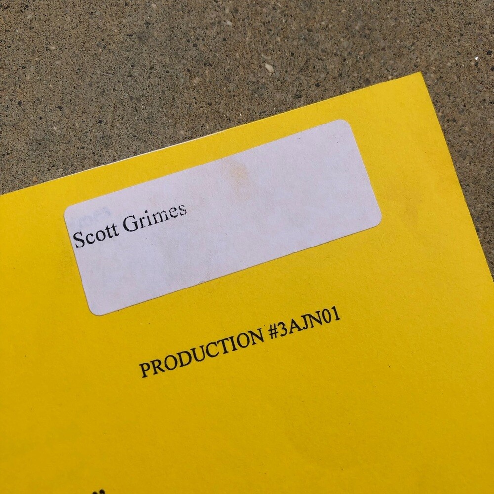 American Dad Scott Grimes Steve Smith Used Meter Maid Episode Table Draft Script