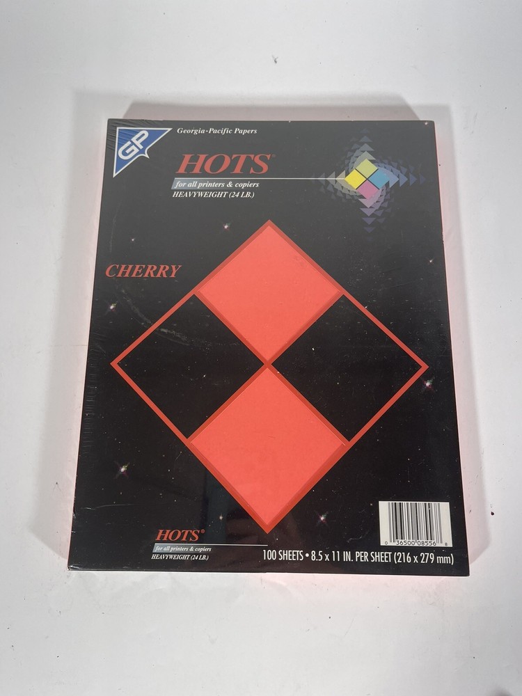 2 Pack (200 Sheets) Bright Fluorescent Neon Paper Print Signs Mango Red & Cherry