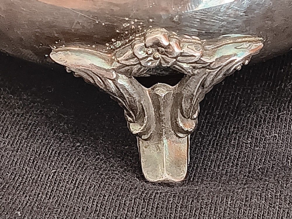 Vintage WM ROGERS Silver Plated Double Handle Sugar Bowl with Lid