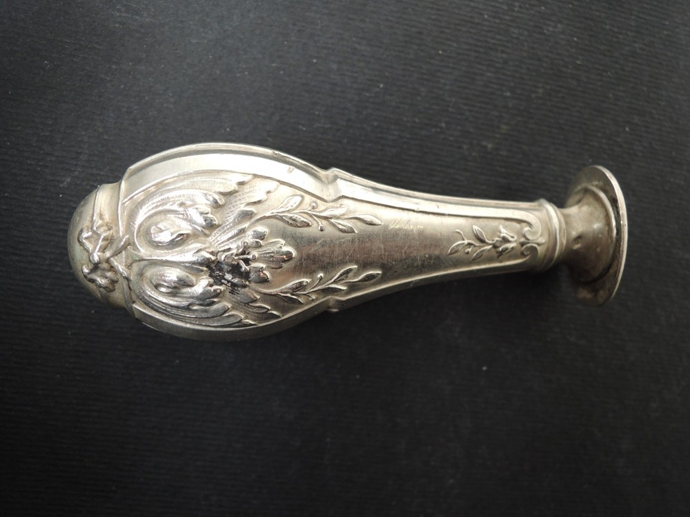 Antique 19th C. Solid Silver Rococo Wax Seal – Blank Matrix for Monogram