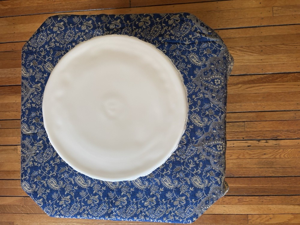 Cake Stand, Vintage, White Grape Pattern, Milk Glass.