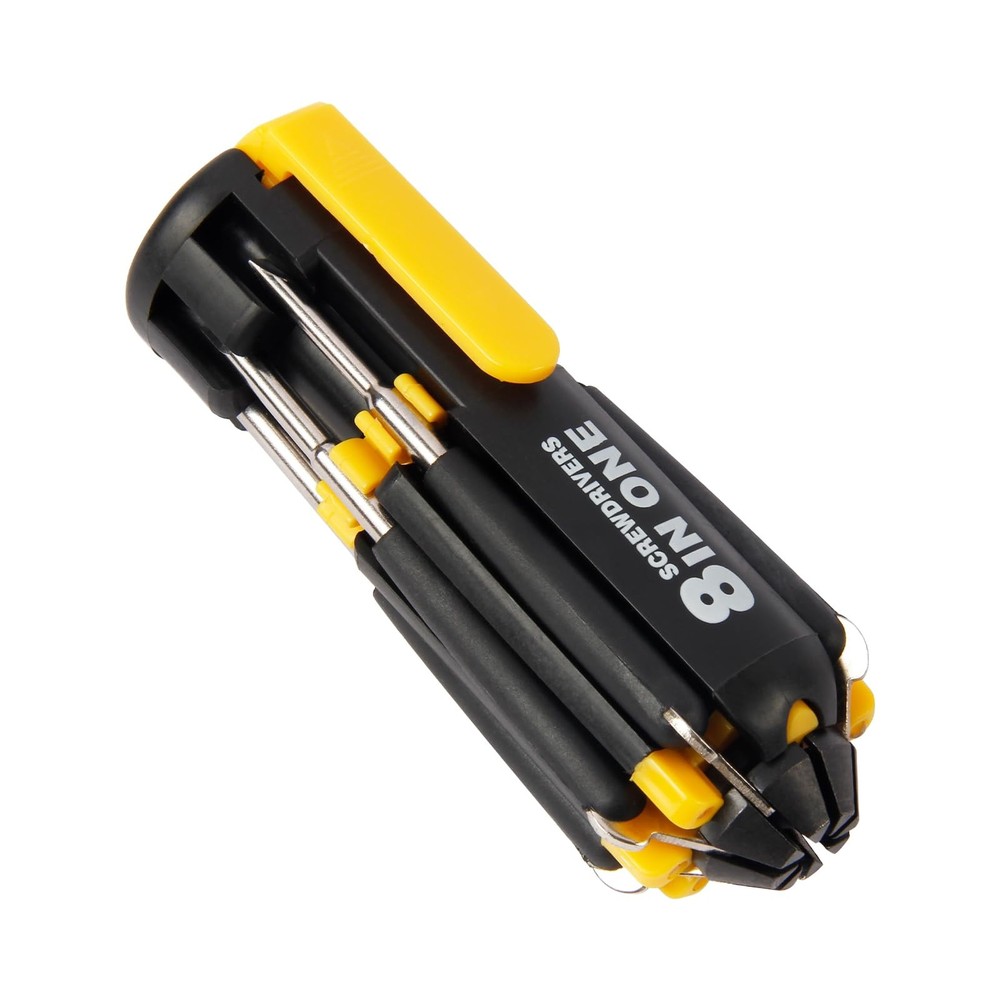 8 in 1 Screwdriver with Flashlight, Multi Functional 8 in 1 Screwdrivers Tool...
