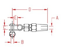STAINLESS QUICK ATTACH TOGGLE MECHANICAL FITTING, 5/16" X 3/16", 316 SS