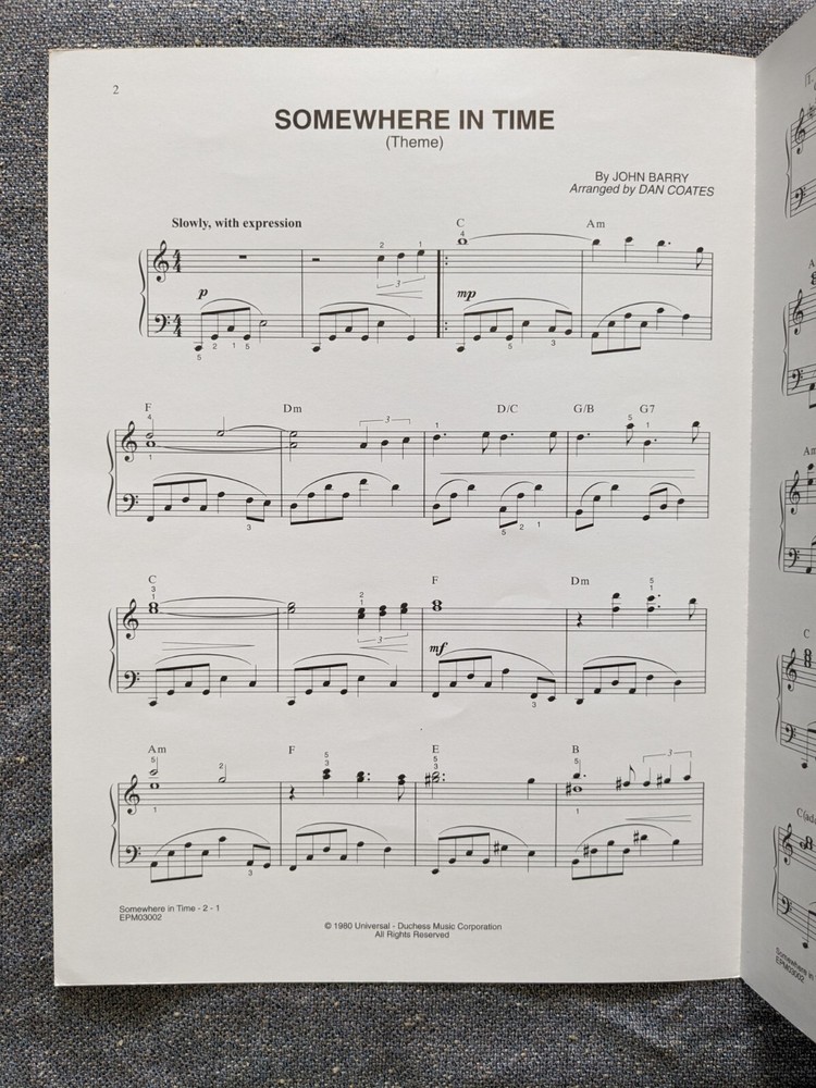 Somewhere In Time by John Barry 1980