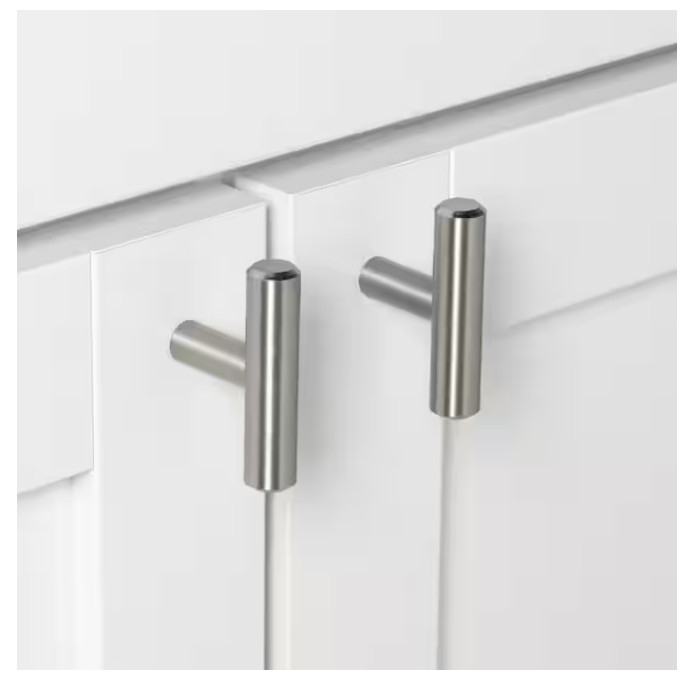 *20* GlideRite 2 in. Solid Steel, Stainless Steel Finish T-Bar Handle Knobs