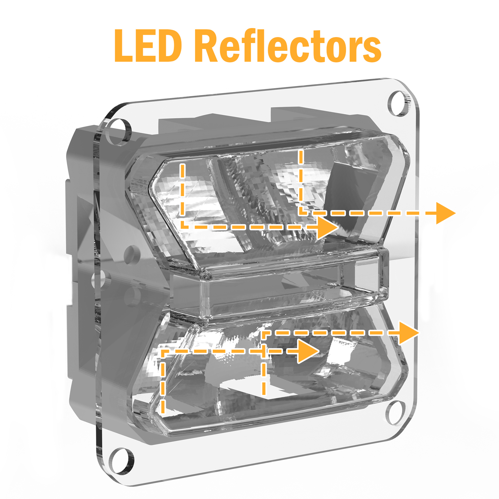 3"Inch LED Cube Pods Work Light Spot Amber White Strobe Driving Fog Lamp UTV ATV