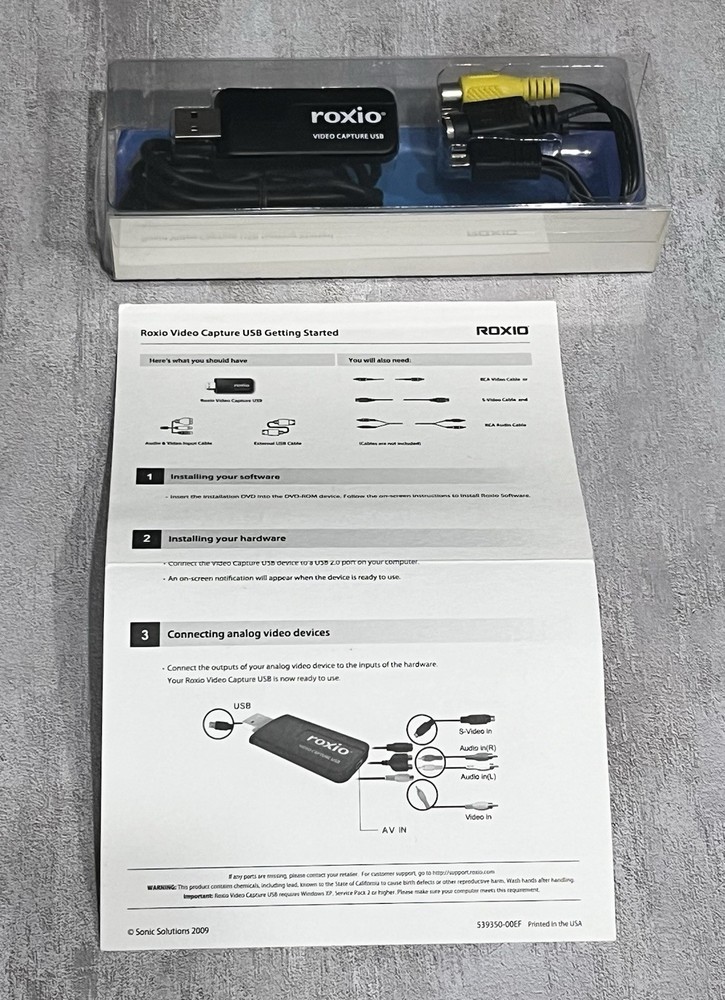 Roxio Video Capture USB UB315-E Very Good Condition