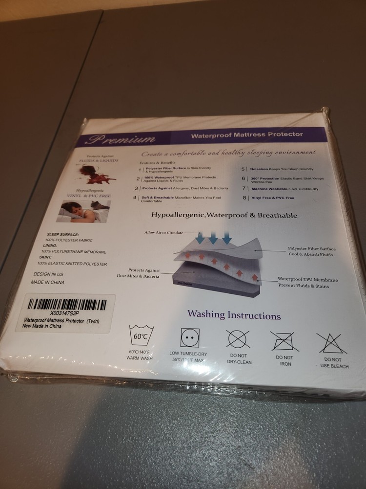 New Elelen Twin Waterproof Mattress Protector