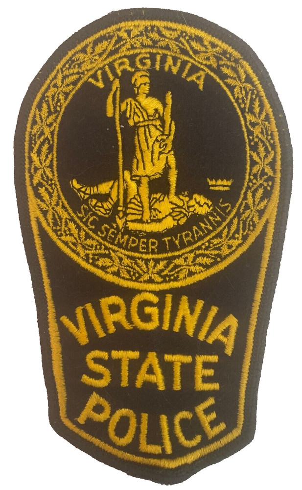 Vintage Virginia State Police Large Cloth Uniform Jacket Shoulder Patch