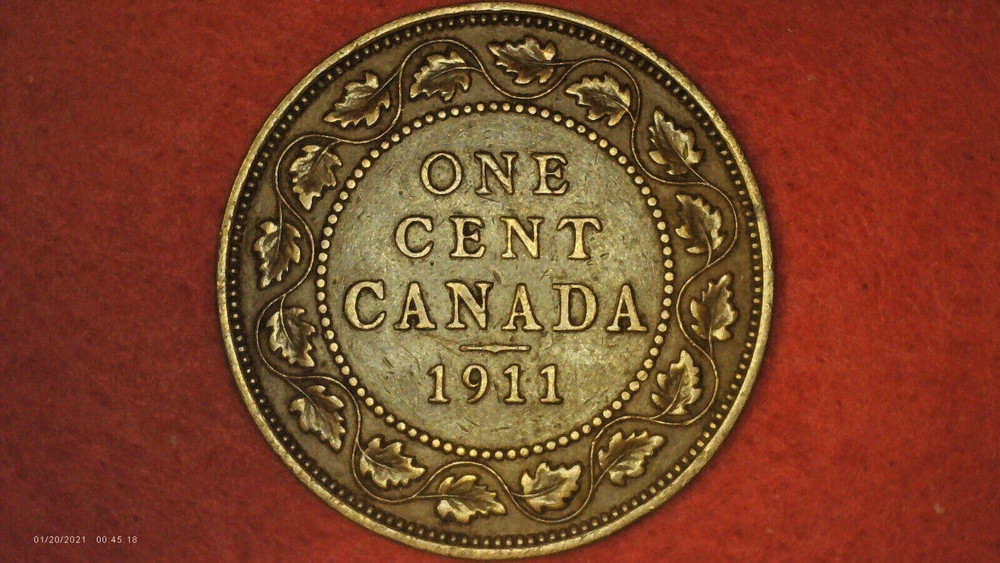 1911 Canada Large Cent King George V