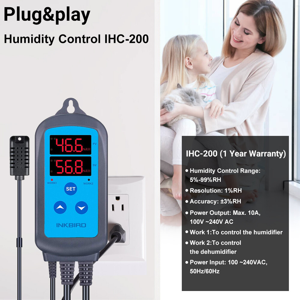 Inkbird Reptile Humidifiers Humidity Control Humidistat Fogger Mushroom Growing