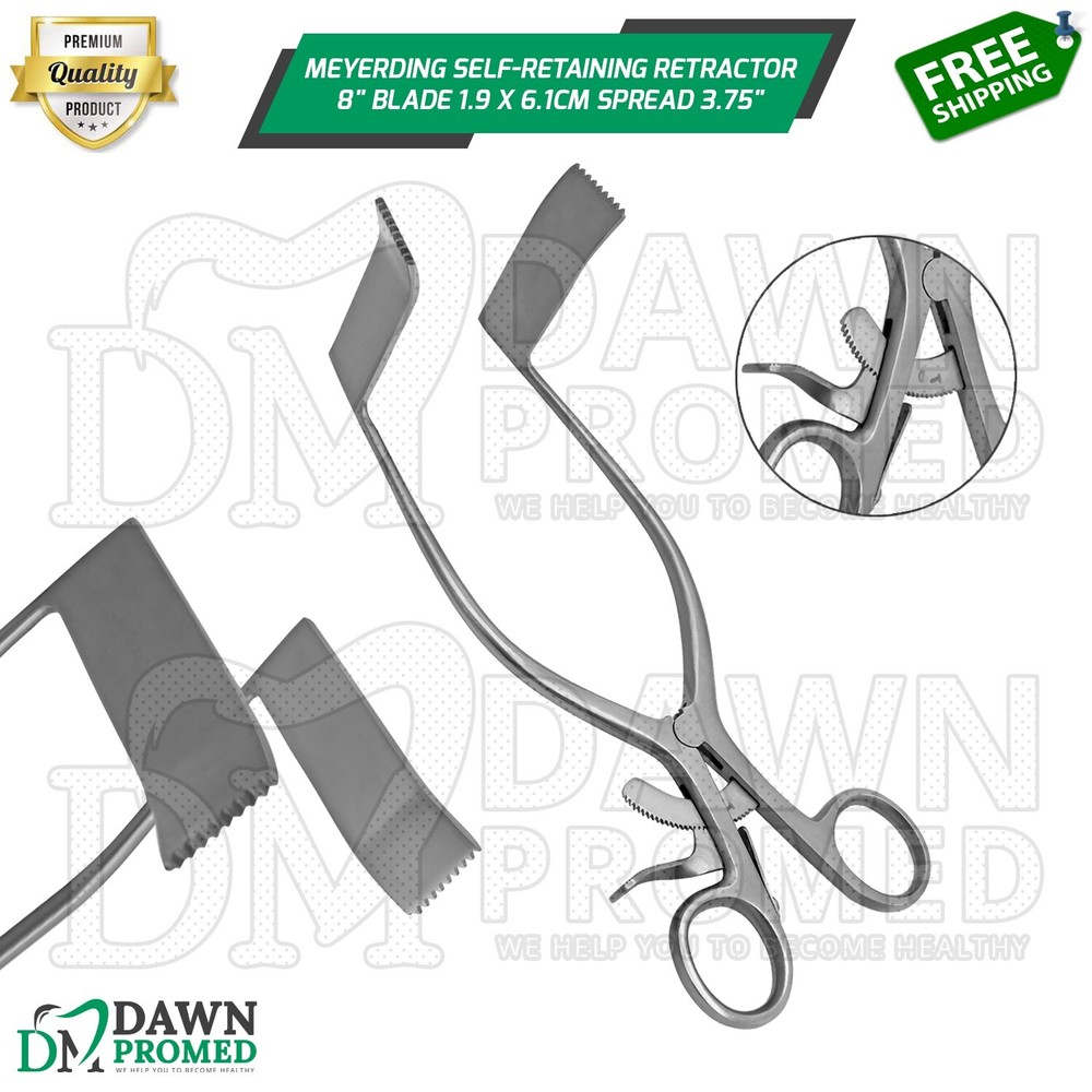 Meyerding Self-Retaining Laminectomy Retractor 8" Blade 1.9 X 6.1cm Spread 3.75"