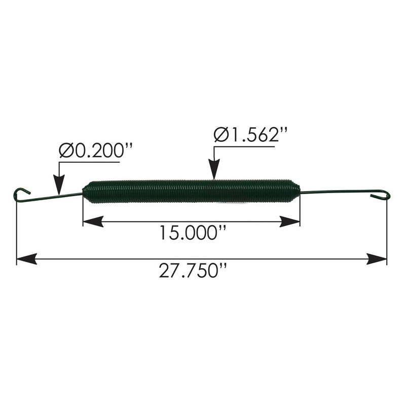 Peterbilt Hood Spring, Green, 386, 388 MODELS