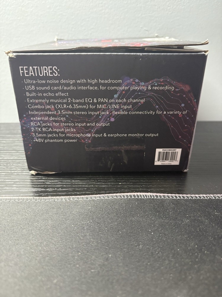 Pyle Professional Wireless 3-Channel DJ Mixer – Bluetooth, USB Interface