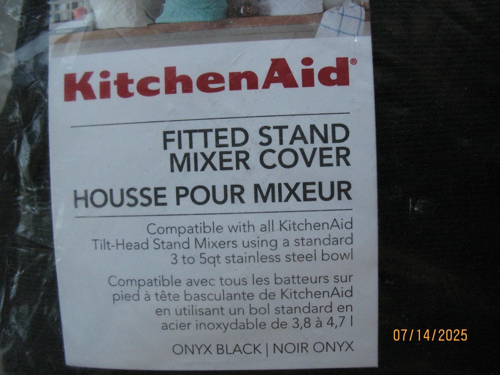 KITCHENAID FITTED STAND MIXER COVER, BLACK,
