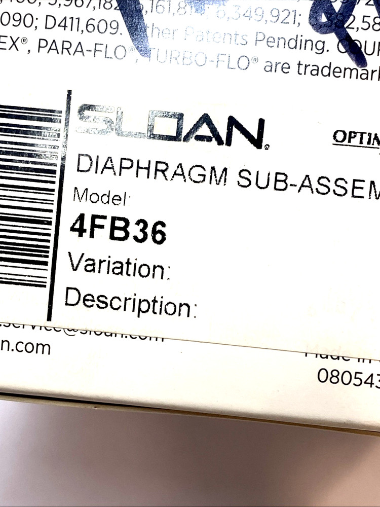 Sloan 4FB36 Replacement Kit