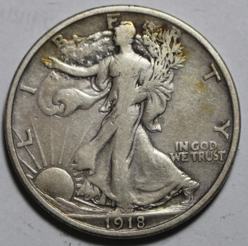 1918 D Walking Liberty Half FG147