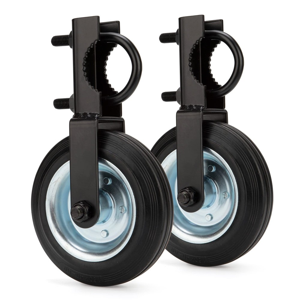Gate Helper Wheel for Supporting Metal Swing Gates with 2 Pack, Black