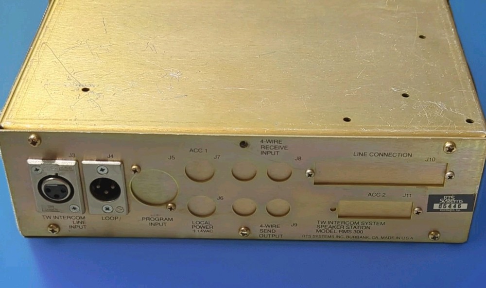 RTS Systems TW Intercom System RMS300 User Station Rack Mount Speaker