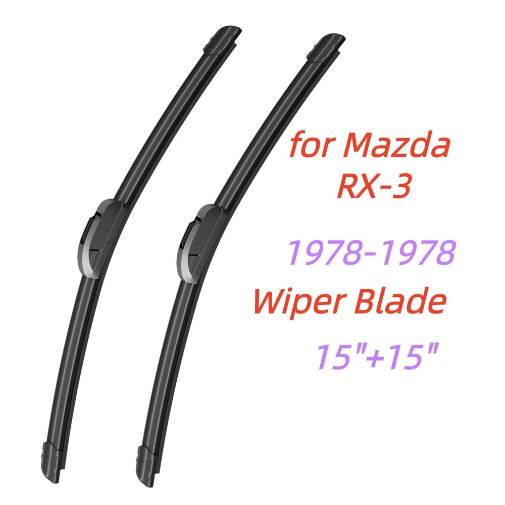 for  Mazda RX-3 1978-1978 Windshield Wiper Blade 15"+15" front J-hook