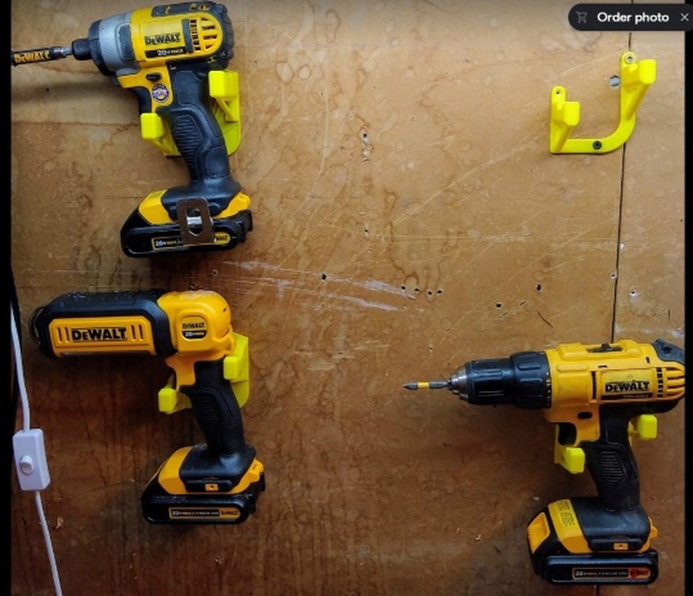 Cordless Drill Wall Mount Bracket - Single Stud Tool Holder for Workshop Garage