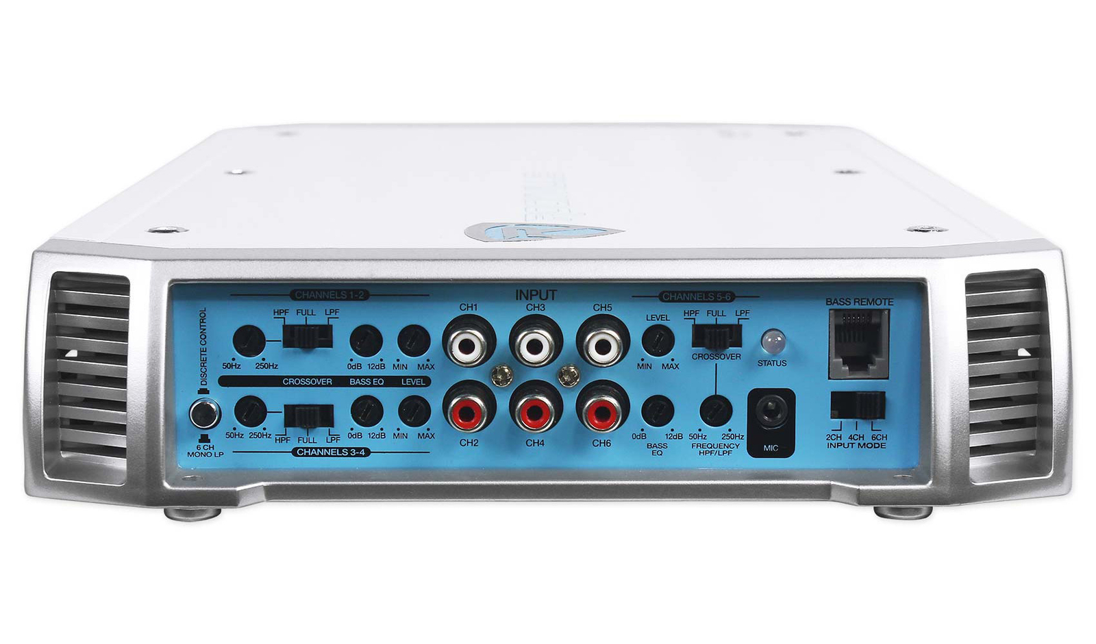 Rockville RXM-S6 Marine/Boat 2600 Watt 6 Channel Amplifier + PA Microphone