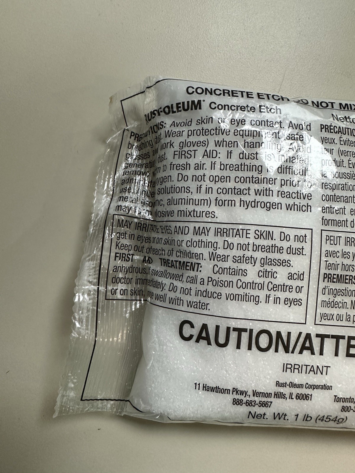Rust-Oleum 238475 Concrete Etch 1-LB