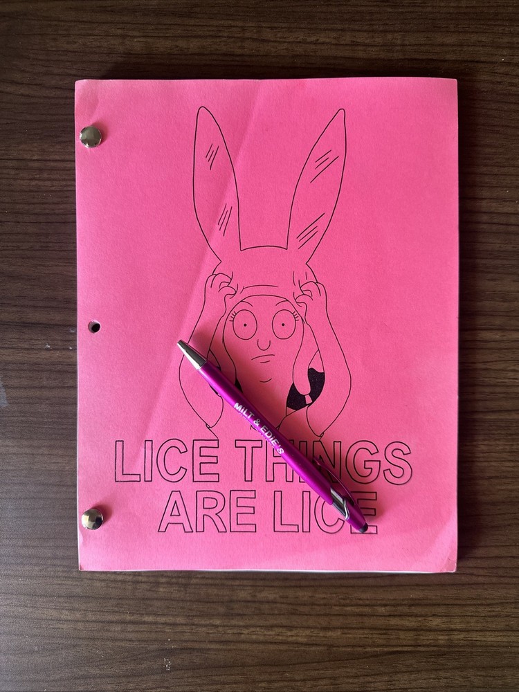 ORIGINAL 2015 Bob’s Burgers Table Read Script Fox Screenplay Lice Things
