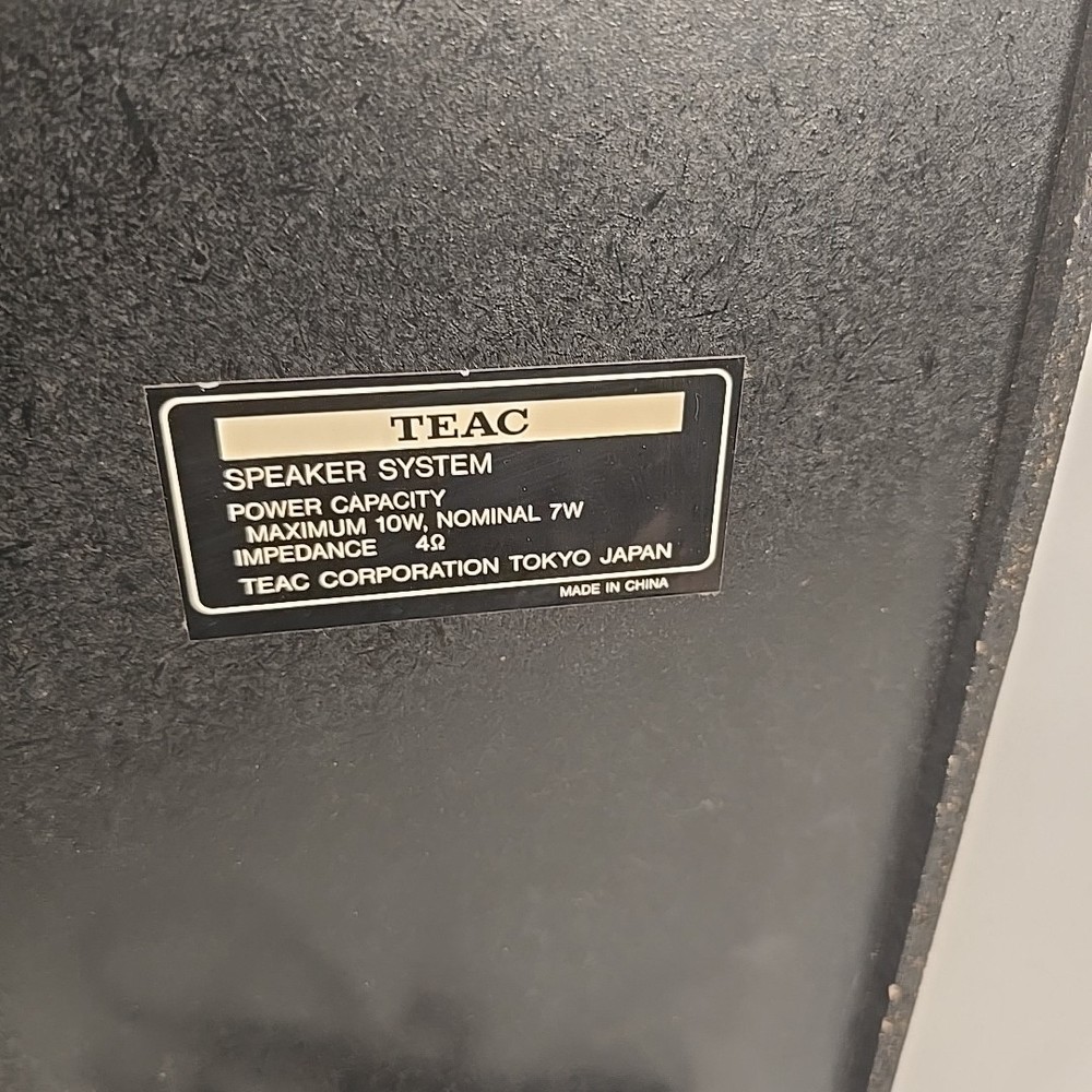 Teac Replacement Speaker 10W Maximum 7W Nominal 7"x6"x12" Tested