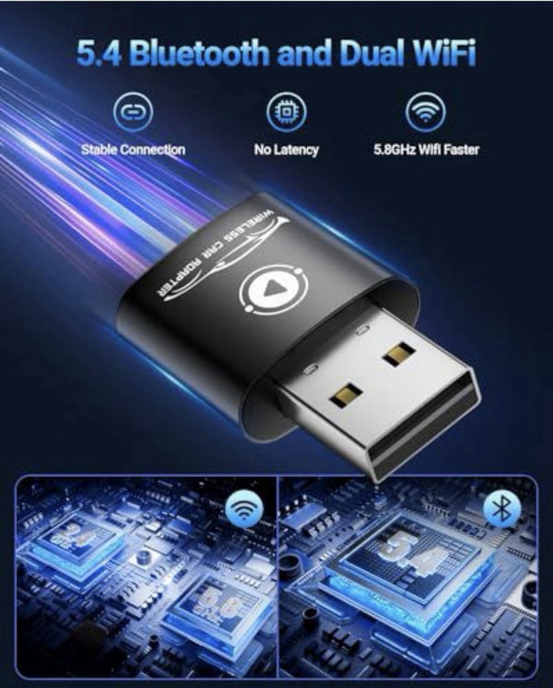 2026 Wireless CarPlay Adapter for iPhone – Plug & Play Fast Auto Connect