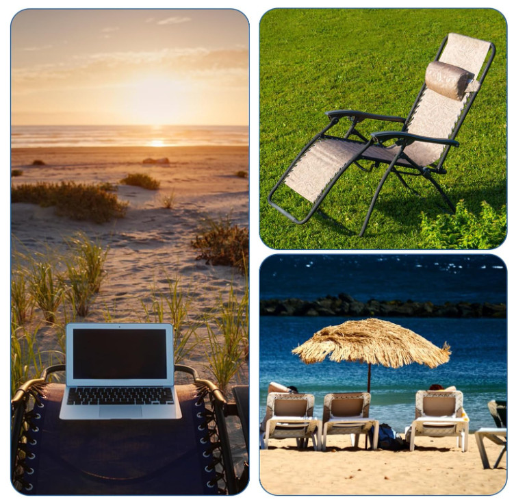 4 Pack Upgraded Black Gravity Chair Replacement Cord Zero Gravity Chair Repla...