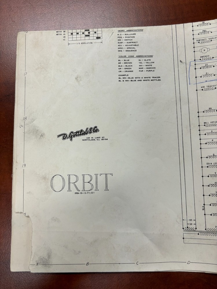 ORIGINAL-GOTTLIEB-ORBIT-PINBALL-SCHEMATICS