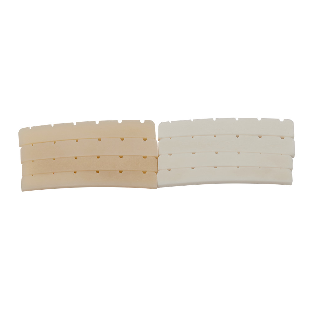 2pcs Curved Bottom 7.25"/9.5"/10" Radius Pure Bone Nut White/Unbleached Bone Nut