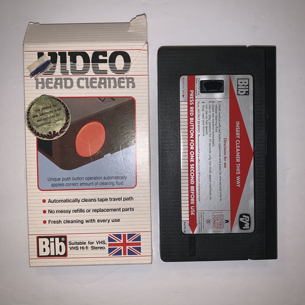 Vcr Head Cleaner Video Cleaner Bib Vhs Cleaner E11